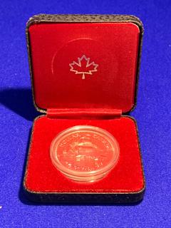 1979 Canada Silver Dollar "Griffon Tricentennial", c/w Display Case.