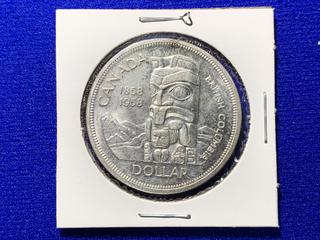 1958 Canada Silver Dollar "British Columbia Centennial"