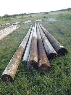 (6) 30 Ft. to 35 Ft. Wood Posts *Located Off Site Near Dunstable, AB, For More Information Contact Connor At 780-218-4493*