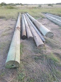 (6) 30 Ft. to 35 Ft. Wood Posts *Located Off Site Near Dunstable, AB, For More Information Contact Connor At 780-218-4493*