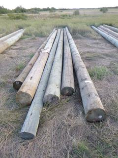 (6) 30 Ft. to 35 Ft. Wood Posts *Located Off Site Near Dunstable, AB, For More Information Contact Connor At 780-218-4493*