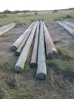 (6) 30 Ft. to 35 Ft. Wood Posts *Located Off Site Near Dunstable, AB, For More Information Contact Connor At 780-218-4493*