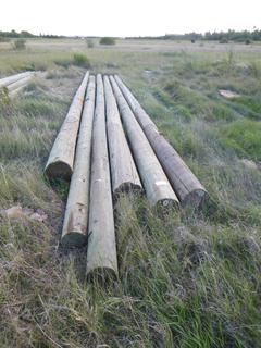 (6) 30 Ft. to 35 Ft. Wood Posts *Located Off Site Near Dunstable, AB, For More Information Contact Connor At 780-218-4493*