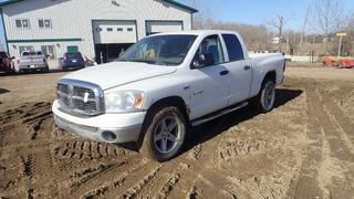 2008 Dodge Ram 4X4 Crew Cab Pick Up C/w Hemi 5.7L, V8,  A/T. VIN 1D7HU18248J231210 *Note: Unable To Verify Mileage, Running Condition Unknown, Has Rust/Dents/Cracks*