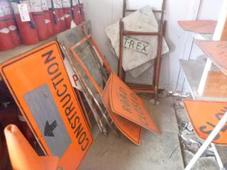 Qty Of Assorted Construction Signs