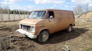 1986 Chevrolet Van C/w 6.2L, A/T, Diesel. VIN 2GCEG25C1H4108089 *Note: Running Condition Unknown, Damaged*