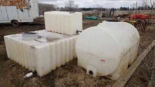 (1) 56in X 28in X 30in And (1) 101in X 77in X 30in  PVC Water Tanks *Note: Missing Lids*