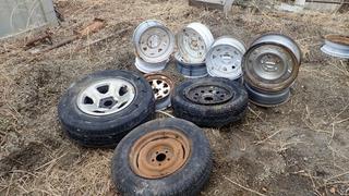 Qty Of Approx. (9) Rims C/w (3) Tires w/ Rims