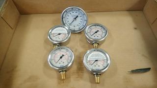 Qty Of (4) Pressure Meters C/w Thermometer