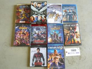Assortment of Marvel DVD Movies / Cartoons DVD Movies (Upstairs)