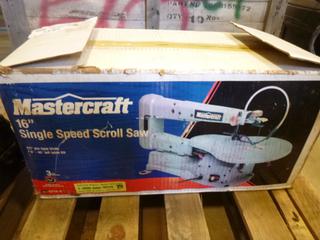 Mastercraft 16 In. Variable Speed Scroll Saw, Model 55-6714-6 c/w 120V, 60 Hz, 1 A (N-3-1)