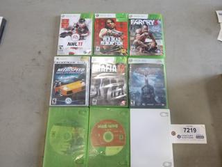 (9) Assorted Xbox Games (G1)