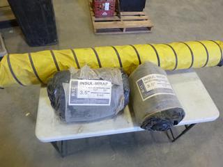 (2) Rolls of Insulation Wrap, 12 In. W x 20 Ft. L x 3.5 In. Thick, R12 Value w/ 8 In. x 6 Ft. Flexible Sock (E-1) 
