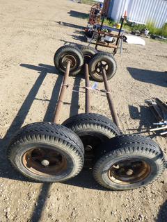 (3) 9 Ft. Axles c/w 8-14.5 Load Range F Tires and Rims (NF-10)