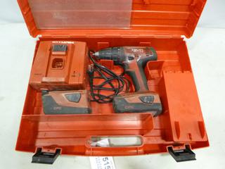 (1) Hilti Cordless Drill, Model SFC-18-A, C/w 2 Batteries and 1 Charger (E-1) 