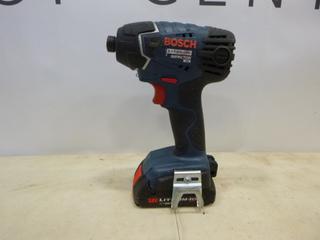(1) Bosch Litheon Impactor 18V Impact Drill, C/w Battery (E-1) 