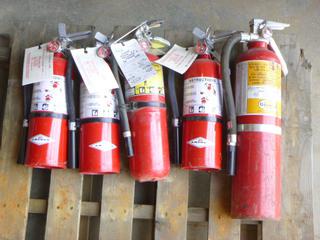 (5) ABC Fire Extinguisher, All Gauges Show Full