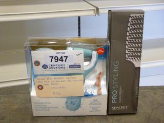 (1) Unused Amope Pedi Perfect Wet/Dry Foot File w/ Unused Seacret Pro Styling Brush (G2)