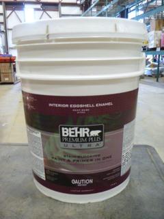 Unused Behr Premium Plus Ultra Interior Eggshell Enamel Paint, 17.2L (B2)