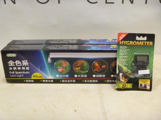 (2) Unused 45 cm Full Spectrum LED Lights for Aquarium, Model PT2477 w/ Hydro Meter (G2)