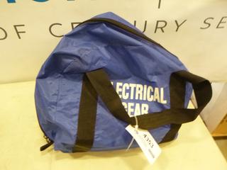 Bag Containing Electrical Safety Gear Including Arc Flash Kit Helmet/Face Shield, Size Medium Coveralls (D1)