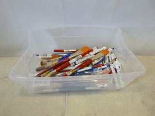 Qty of Assorted Grumbacher Watercolor Paints and Brushes (G2)