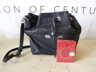 (1) Guess Leather Hand Bag w/ Hugo Boss Woman's 50ml Perfume (G2)
