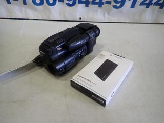 Sony Video 8 Handy Cam AC-V25A Camcorder and Unused Mophie PowerStation Mini Compact Quick Charge External Battery (G1)