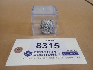(1) 2013 Saskatchewan Rough Riders Durant Grey Cup Replica Champion Ring w/ Case (Upstairs)