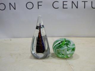 (2) Mouth Blown Glass Sculptures (G2)
