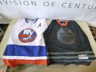 (1) Edmonton Oilers Taylor Hall Jersey, (1) New York Islanders John Tavares Jersey (Upstairs)