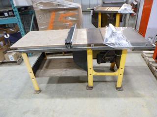 DeWalt Industrial Table Saw, Model DW746, 10 In. Blade, 73 In. x 27 In. x 35 In., *Note: Running Condition Unknown*