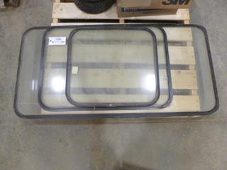 Assortment of RV Windows, (2) 55 IN. x 27 In., (1) 36 In. x 25 In., (1) 23 In. x 25 In. (L-3-2)