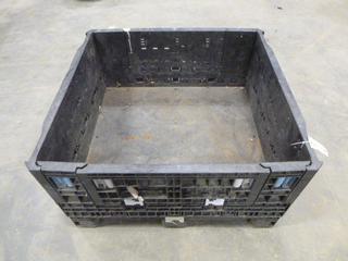 (1) 48 In. x 45 In. Plastic Fold Up Crate Pallet (Row 2-1)