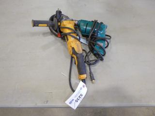 (1) Dewalt Angle Grinder, 5 In., Type 1, 13A,120V,  S/N 09085, C/w 3/8 In. Makita Drill (E-1) 