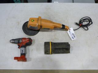 WEM 7 In. Sander / Polisher, Type 2, 2 Speed, 120V, 4.0A, C/w (1) Milwaukee 1/2 In. Cordless Hammer Drill *Note: No Battery or Charger* (E-2)