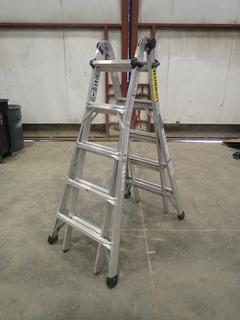 Featherlite 22 Ft. Multipurpose Aluminum Ladder, Model FL-2098-22, 300 Lb Capacity