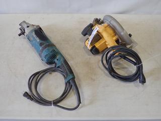 DeWalt 7 1/4 In. Type 1 Circular Saw, SN 262341, Makita Angle Grinder, 120 V, 15 A, 13.4 Wheel Size, SN 6897A, *Note: Working Condition* (B2)