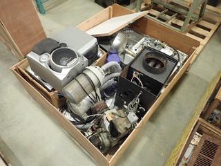 Qty of Assorted Recreational Vehicle and Electrical Parts: Stereo, Vacuum, Heater, Fuel Pump, Electrical Boxes, Covers, Switches, Tap/Plumbing Fixture, Etc. (O-4-3)