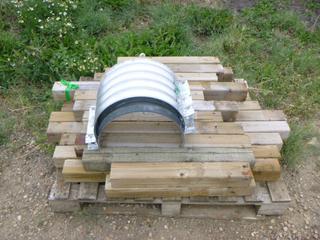 Qty of 4 In. x 4 In. Fence Post Cutoffs, Various Lengths, C/w (2) Culvert Braces (NF-2)