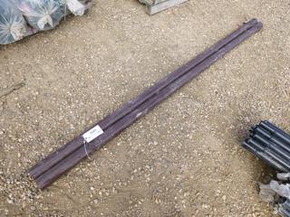 (2) Powder Coated Pipe, 2 7/8 In. x 8 Ft. 6 In.  *Note: Brown In Colour*