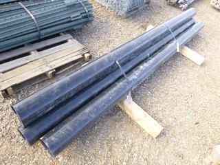 (4) Powder Coated Posts, 6 5/8 In. 11 Ft.  *Note: Black In Colour* (NF-5)