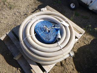 (1) 2 In. x 50 Ft. Suction Hose, (1) 2 In. x 50 Ft. Discharge Hose (Row 1-2)