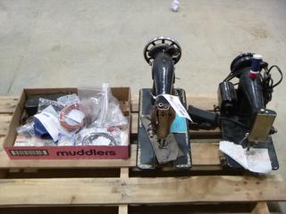 Singer Sewing Machine, C/w Spartan Sewing Machine and Accessories (P-4-1)