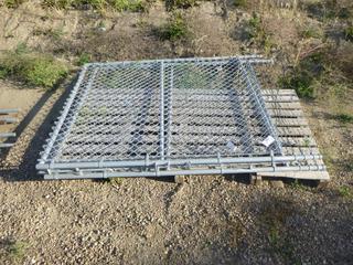 Chain Link Gate w/ Barb Wire, 69.5 In. x 90 In. (NF-5)