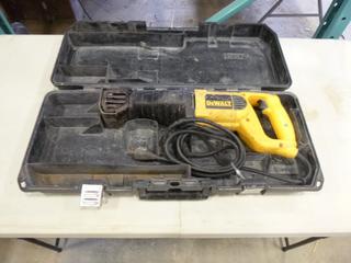 Dewalt Reciprocating Saw, Model DW304P c/w 120V, 10 Amp, Type 1 c/w Case (E-2)