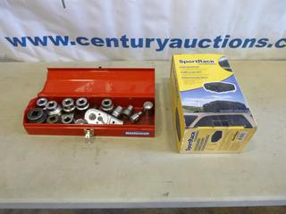 Mastercraft Tool Box c/w Sockets, Rachet Head Etc w/ Sport Rack Bag (E-2)