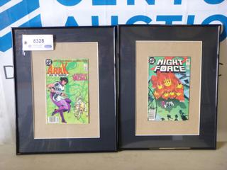 Framed Comic Books - (1) DC Arak Son of Thunder No. 37, (1) DC No. 12 Night Force (Upstairs)