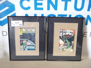 Framed Comic Books - (1) Marvel The Last Starfighter, (1) Marvel Conan The King (Upstairs)