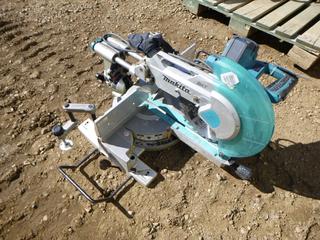 12 In. Makita Sliding Compound Miter Saw, Model DXT, C/w 10 In. Ripping Blade, 120V, 15A, S/N 7157A (M-3-1)